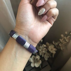 Purple and Silver Bracelet